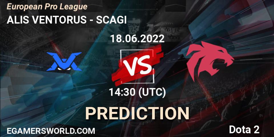 Pronósticos ALIS VENTORUS - SCAGI. 18.06.2022 at 14:33. European Pro League - Dota 2