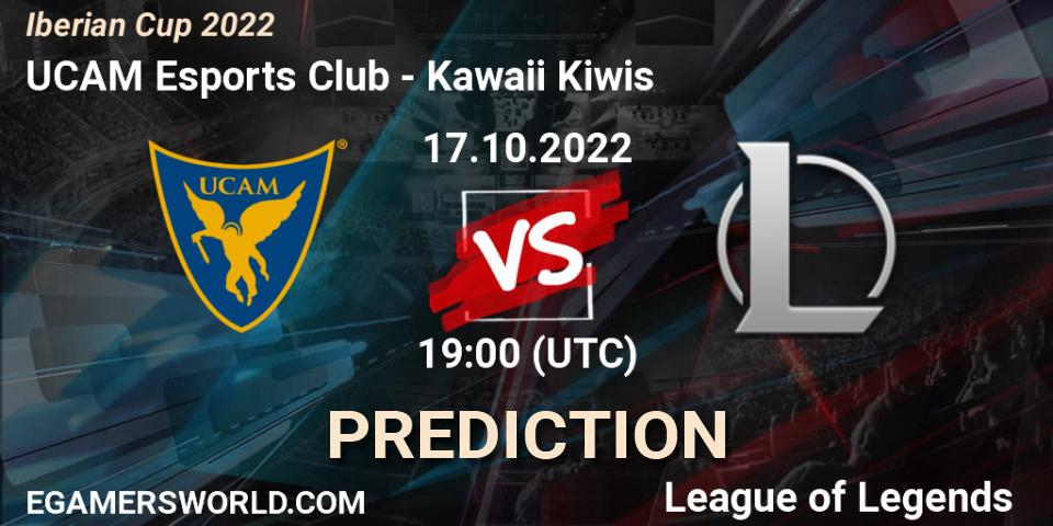 Pronósticos UCAM Esports Club - Kawaii Kiwis. 17.10.2022 at 18:00. Iberian Cup 2022 - LoL