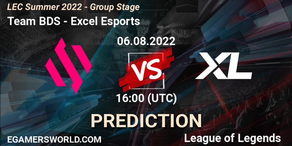 Pronósticos Team BDS - Excel Esports. 06.08.22. LEC Summer 2022 - Group Stage - LoL