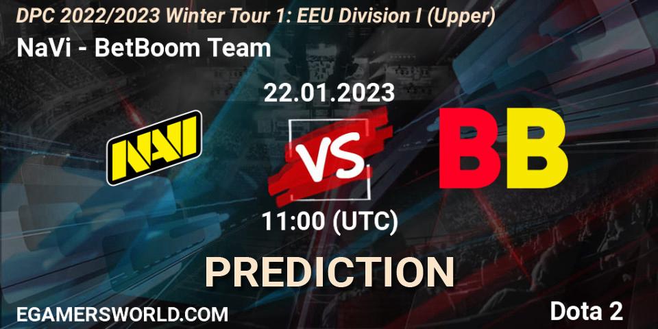 Pronósticos NaVi - BetBoom Team. 22.01.2023 at 11:03. DPC 2022/2023 Winter Tour 1: EEU Division I (Upper) - Dota 2
