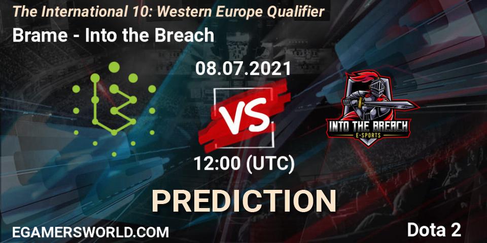 Pronósticos Brame - Into the Breach. 08.07.2021 at 12:34. The International 10: Western Europe Qualifier - Dota 2