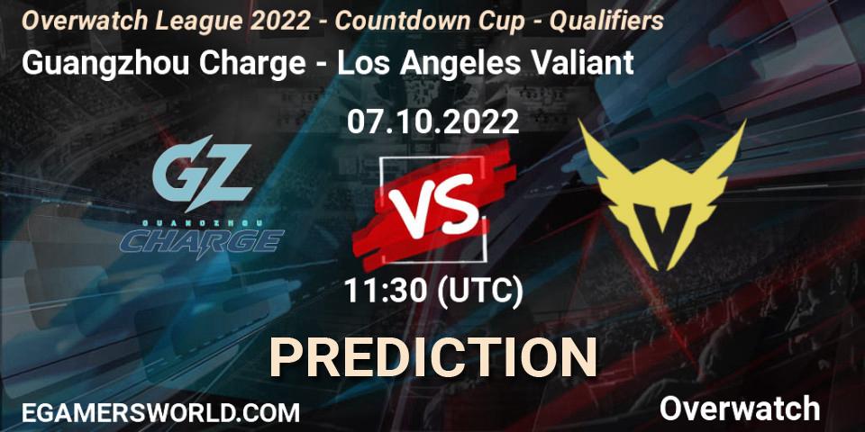 Pronósticos Guangzhou Charge - Los Angeles Valiant. 07.10.22. Overwatch League 2022 - Countdown Cup - Qualifiers - Overwatch