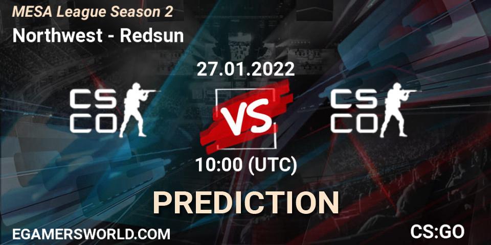 Pronósticos Northwest - Redsun. 27.01.2022 at 10:00. MESA League Season 2 - Counter-Strike (CS2)