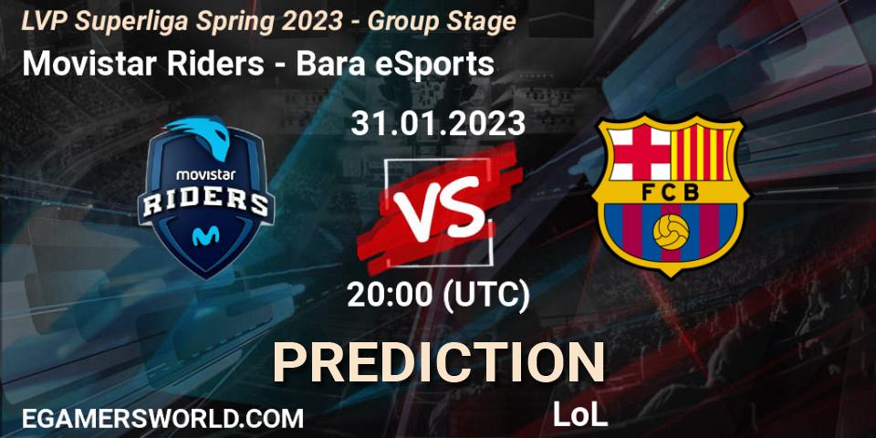 Pronósticos Movistar Riders - Barça eSports. 31.01.23. LVP Superliga Spring 2023 - Group Stage - LoL