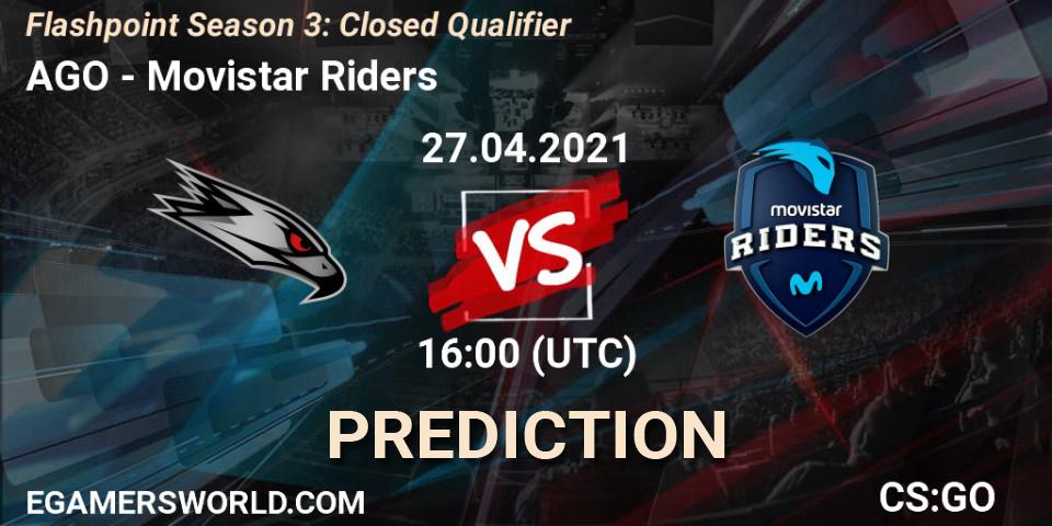 Pronósticos AGO - Movistar Riders. 27.04.21. Flashpoint Season 3: Closed Qualifier - CS2 (CS:GO)