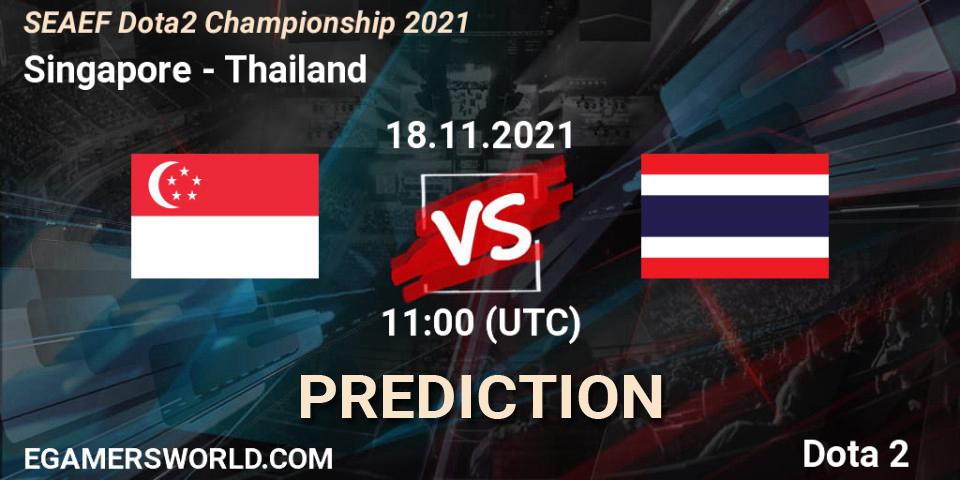 Pronósticos Team Singapore - Thailand. 18.11.2021 at 11:12. SEAEF Dota2 Championship 2021 - Dota 2