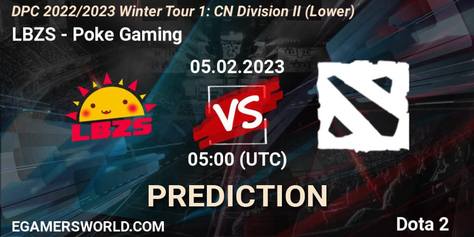 Pronósticos LBZS - Poke Gaming. 05.02.23. DPC 2022/2023 Winter Tour 1: CN Division II (Lower) - Dota 2