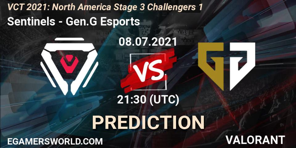 Pronósticos Sentinels - Gen.G Esports. 08.07.2021 at 23:45. VCT 2021: North America Stage 3 Challengers 1 - VALORANT