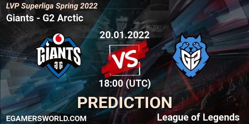 Pronósticos Giants - G2 Arctic. 20.01.2022 at 18:00. LVP Superliga Spring 2022 - LoL