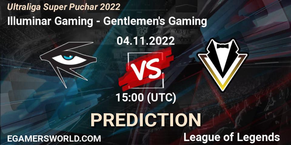 Pronósticos Illuminar Gaming - Gentlemen's Gaming. 04.11.2022 at 16:00. Ultraliga Super Puchar 2022 - LoL