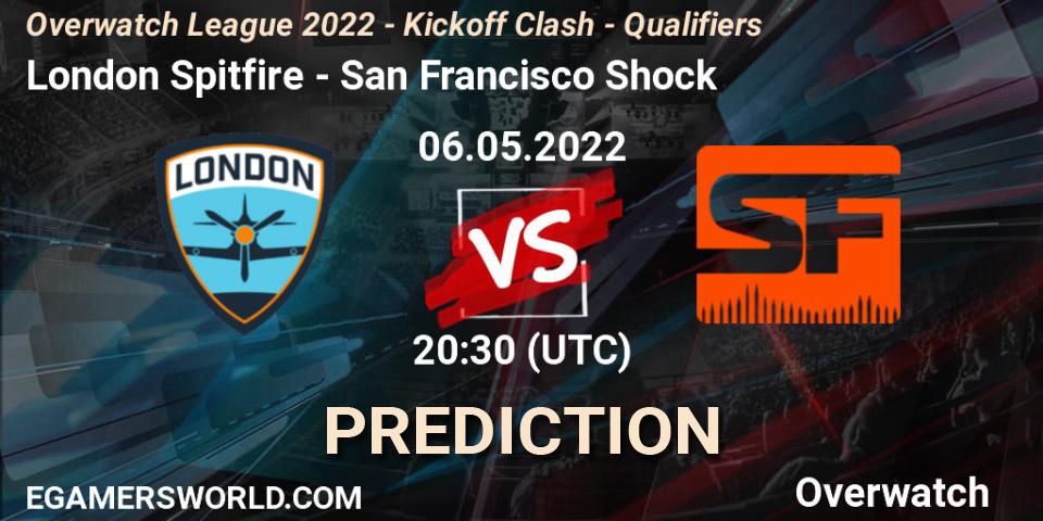 Pronósticos London Spitfire - San Francisco Shock. 06.05.22. Overwatch League 2022 - Kickoff Clash - Qualifiers - Overwatch
