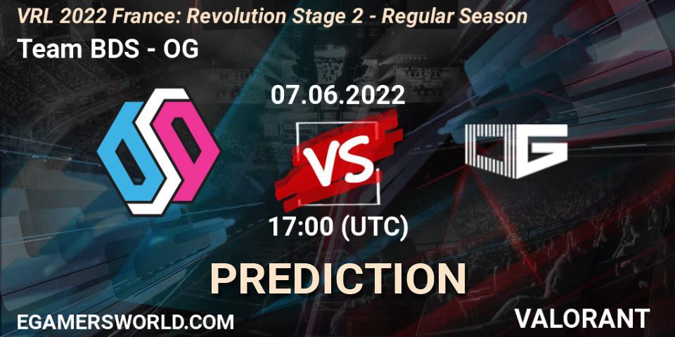 Pronósticos Team BDS - OG. 07.06.2022 at 17:00. VRL 2022 France: Revolution Stage 2 - Regular Season - VALORANT