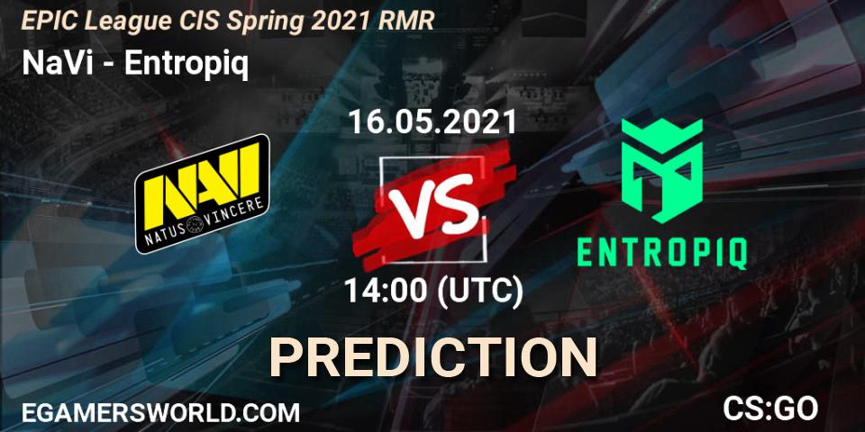 Pronósticos NaVi - Entropiq. 16.05.2021 at 14:00. EPIC League CIS Spring 2021 RMR - Counter-Strike (CS2)