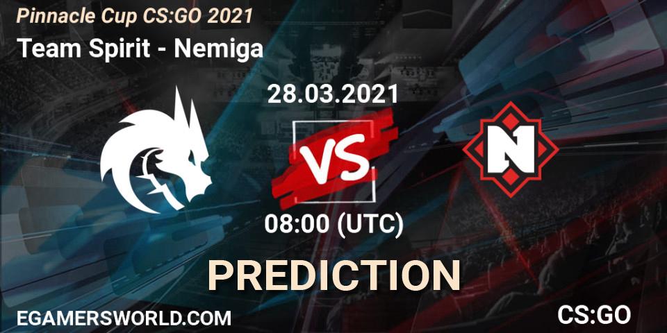 Pronósticos Team Spirit - Nemiga. 28.03.21. Pinnacle Cup #1 - CS2 (CS:GO)