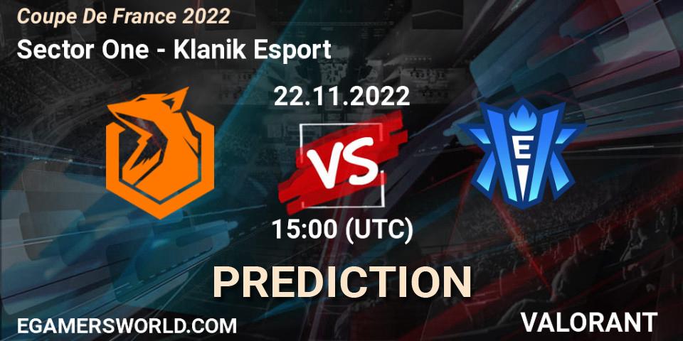 Pronósticos Sector One - Klanik Esport. 22.11.2022 at 15:00. Coupe De France 2022 - VALORANT