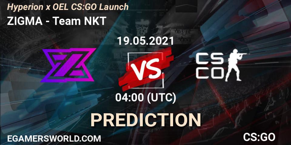 Pronósticos ZIGMA - Team NKT. 20.05.2021 at 04:00. Hyperion x OEL CS:GO Launch - Counter-Strike (CS2)