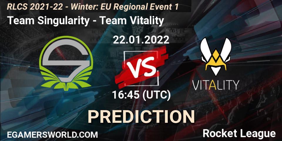 Pronósticos Team Singularity - Team Vitality. 22.01.22. RLCS 2021-22 - Winter: EU Regional Event 1 - Rocket League