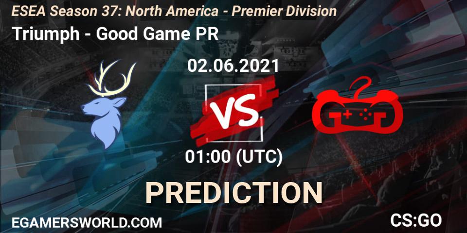 Pronósticos Triumph - Good Game PR. 02.06.21. ESEA Season 37: North America - Premier Division - CS2 (CS:GO)