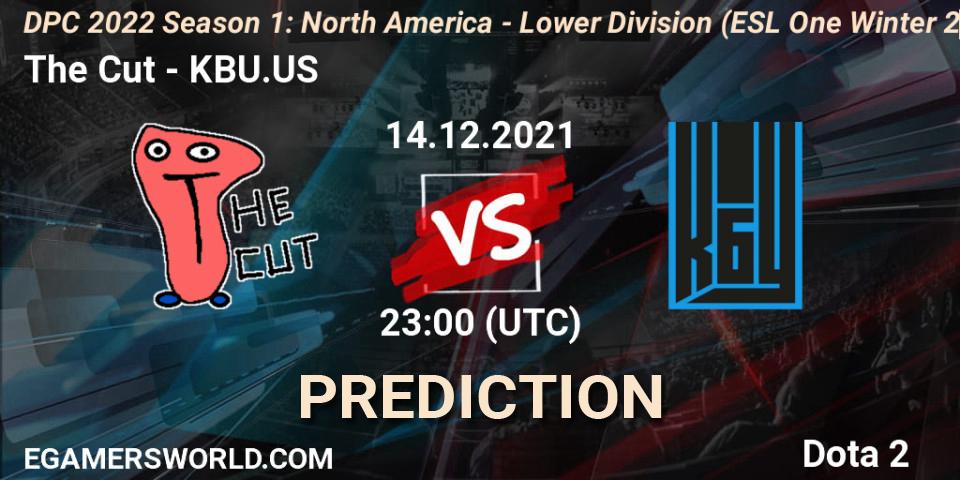 Pronósticos The Cut - KBU.US. 14.12.2021 at 22:56. DPC 2022 Season 1: North America - Lower Division (ESL One Winter 2021) - Dota 2