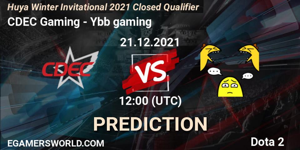 Pronósticos CDEC Gaming - Ybb gaming. 21.12.21. Huya Winter Invitational 2021 Closed Qualifier - Dota 2