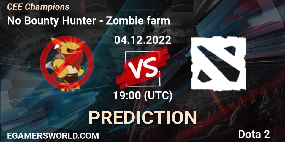 Pronósticos No Bounty Hunter - Zombie farm. 04.12.2022 at 19:00. CEE Champions - Dota 2