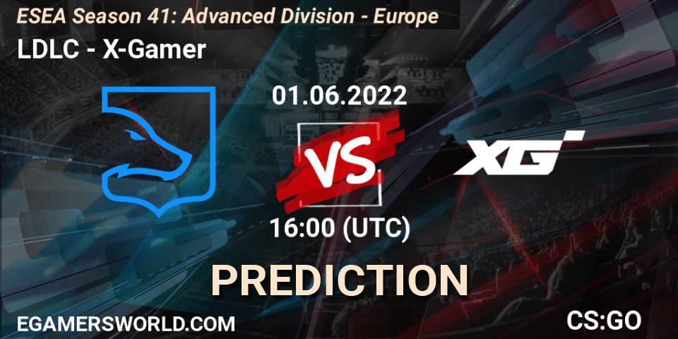 Pronósticos LDLC - X-Gamer. 01.06.2022 at 16:00. ESEA Season 41: Advanced Division - Europe - Counter-Strike (CS2)