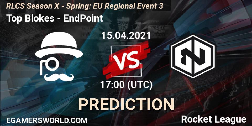 Pronósticos Top Blokes - EndPoint. 15.04.2021 at 17:00. RLCS Season X - Spring: EU Regional Event 3 - Rocket League