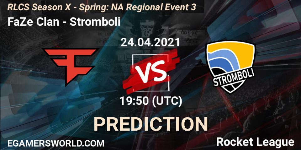 Pronósticos FaZe Clan - Stromboli. 24.04.2021 at 19:15. RLCS Season X - Spring: NA Regional Event 3 - Rocket League