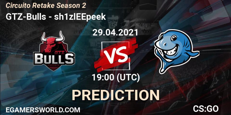 Pronósticos GTZ-Bulls - sh1zlEEpeek. 29.04.2021 at 19:00. Circuito Retake Season 2 - Counter-Strike (CS2)