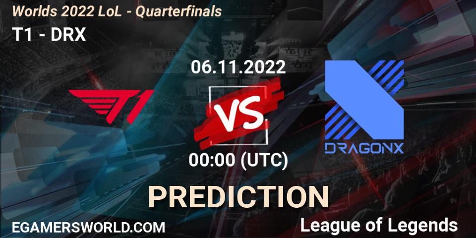 Pronósticos T1 - DRX. 06.11.2022 at 01:00. Worlds 2022 LoL - Finals - LoL