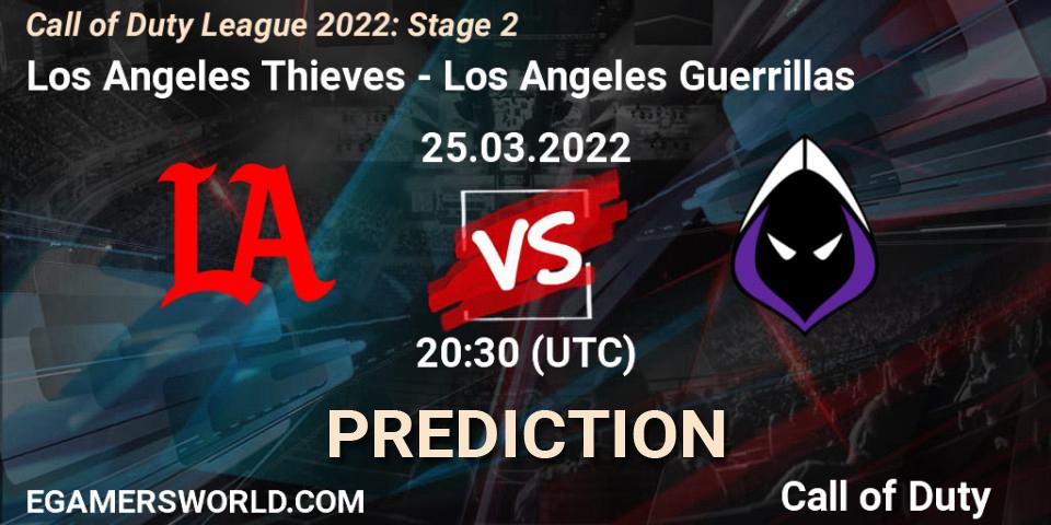 Pronósticos Los Angeles Thieves - Los Angeles Guerrillas. 25.03.22. Call of Duty League 2022: Stage 2 - Call of Duty