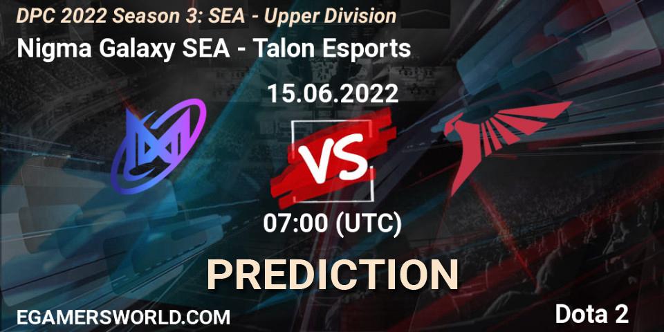 Pronósticos Nigma Galaxy SEA - Talon Esports. 15.06.2022 at 07:02. DPC SEA 2021/2022 Tour 3: Division I - Dota 2