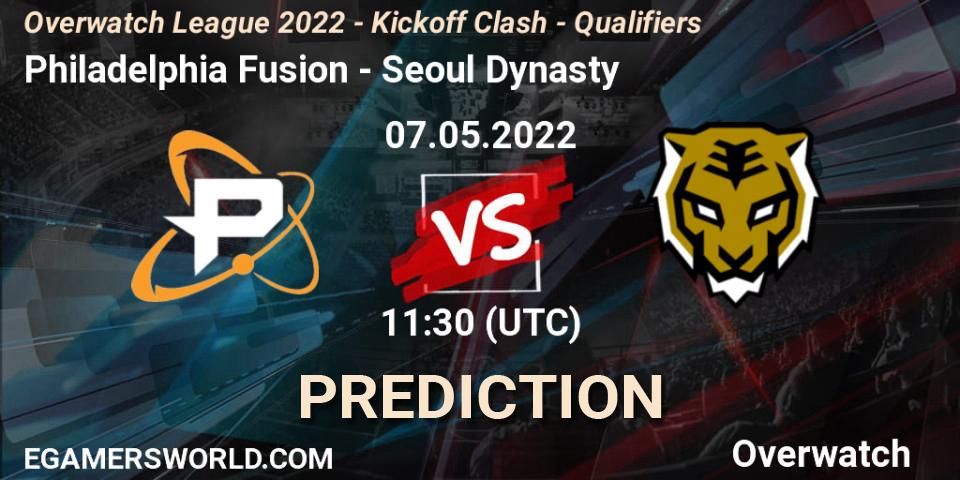 Pronósticos Philadelphia Fusion - Seoul Dynasty. 26.05.22. Overwatch League 2022 - Kickoff Clash - Qualifiers - Overwatch