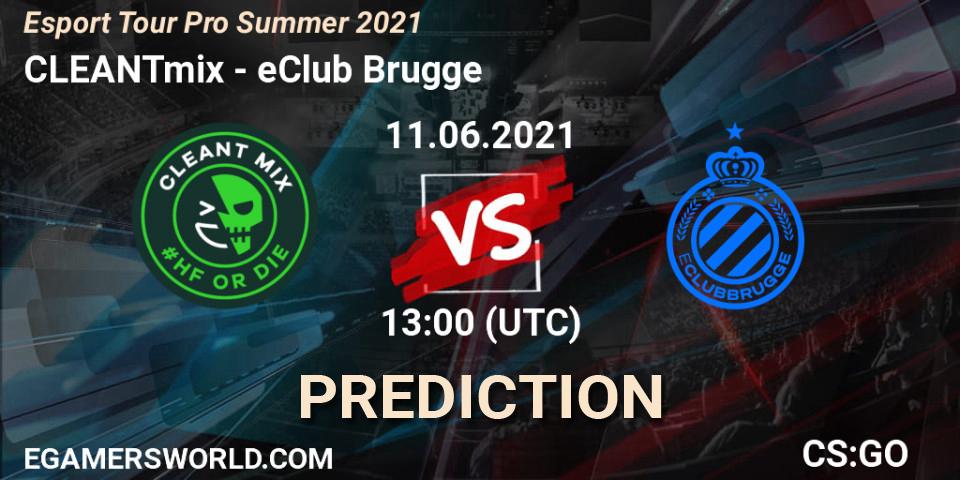 Pronósticos CLEANTmix - Club Brugge. 11.06.2021 at 13:00. Esport Tour Pro Summer 2021 - Counter-Strike (CS2)