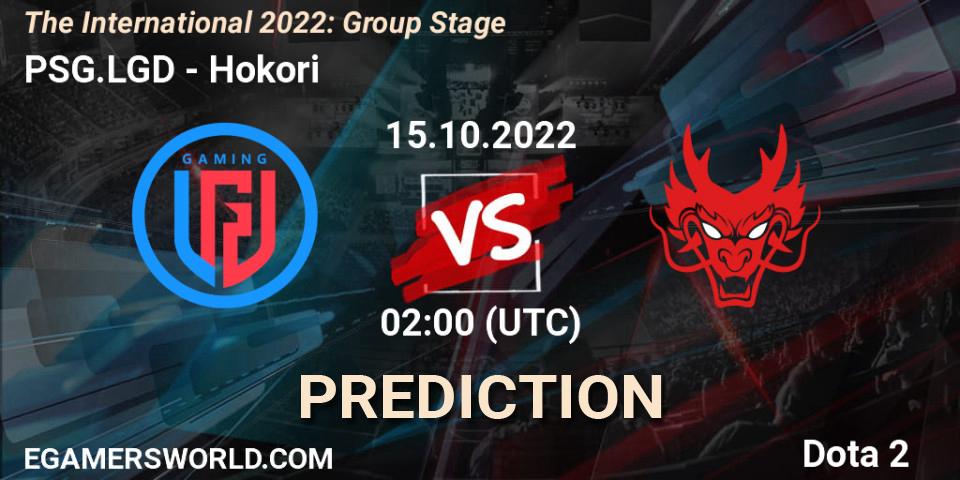 Pronósticos PSG.LGD - Hokori. 15.10.2022 at 02:27. The International 2022: Group Stage - Dota 2