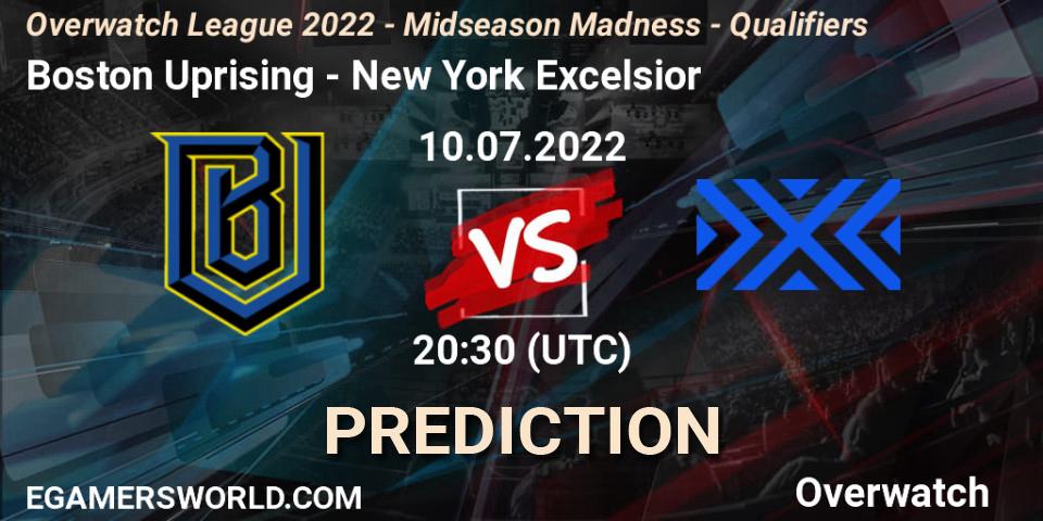 Pronósticos Boston Uprising - New York Excelsior. 10.07.22. Overwatch League 2022 - Midseason Madness - Qualifiers - Overwatch