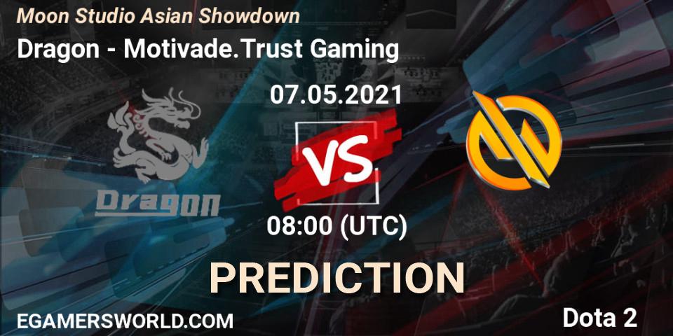 Pronósticos Dragon - Motivade.Trust Gaming. 07.05.2021 at 08:19. Moon Studio Asian Showdown - Dota 2