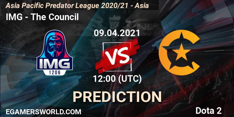 Pronósticos IMG - The Council. 09.04.2021 at 12:00. Asia Pacific Predator League 2020/21 - Asia - Dota 2