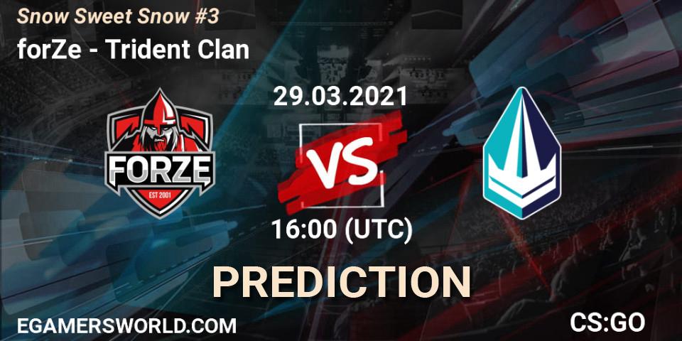 Pronósticos forZe - Trident Clan. 29.03.2021 at 16:05. Snow Sweet Snow #3 - Counter-Strike (CS2)