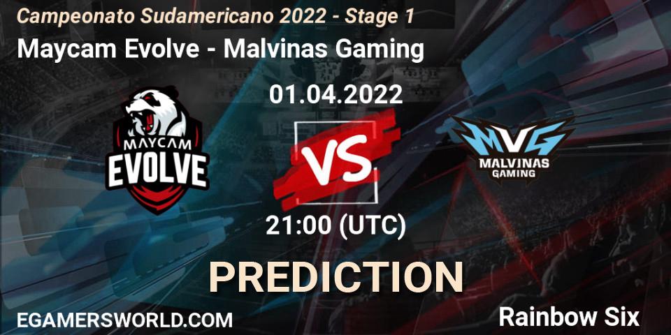 Pronósticos Maycam Evolve - Malvinas Gaming. 01.04.2022 at 23:00. Campeonato Sudamericano 2022 - Stage 1 - Rainbow Six