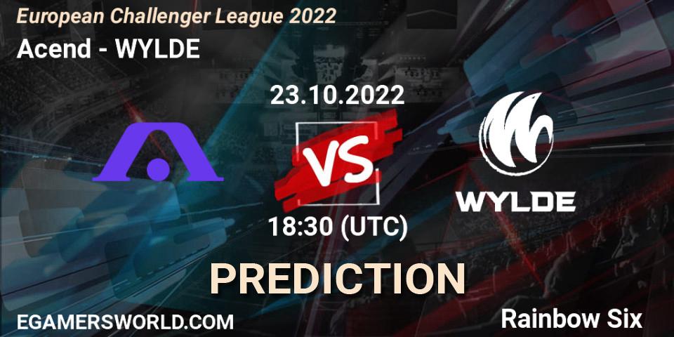 Pronósticos Acend - WYLDE. 23.10.2022 at 18:30. European Challenger League 2022 - Rainbow Six