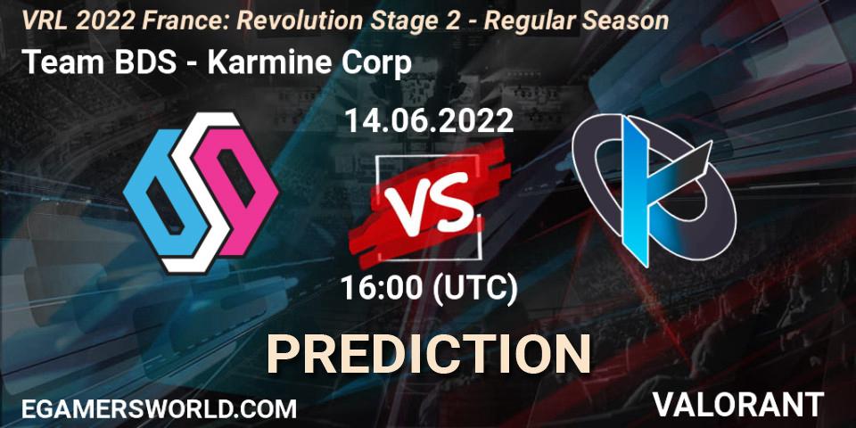 Pronósticos Team BDS - Karmine Corp. 14.06.2022 at 16:00. VRL 2022 France: Revolution Stage 2 - Regular Season - VALORANT