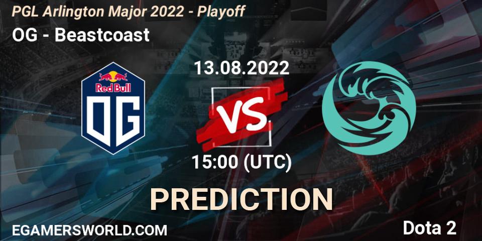 Pronósticos OG - Beastcoast. 13.08.22. PGL Arlington Major 2022 - Playoff - Dota 2