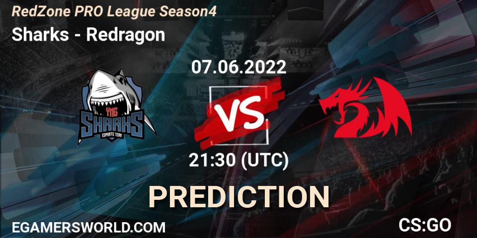 Pronósticos Sharks - Redragon. 07.06.2022 at 21:30. RedZone PRO League Season 4 - Counter-Strike (CS2)