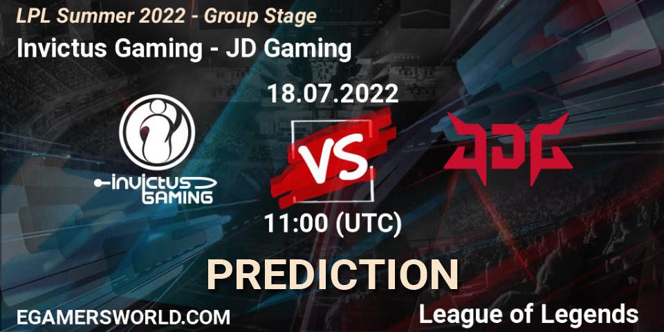 Pronósticos Invictus Gaming - JD Gaming. 18.07.22. LPL Summer 2022 - Group Stage - LoL