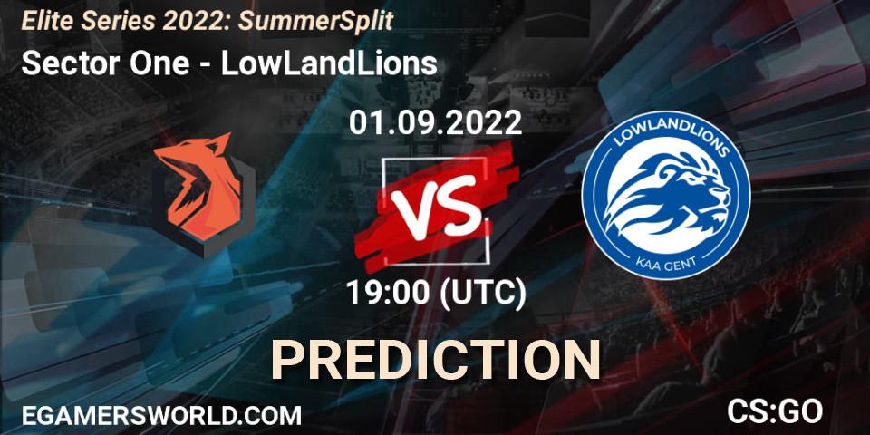 Pronósticos Sector One - LowLandLions. 01.09.2022 at 19:00. Elite Series 2022: Summer Split - Counter-Strike (CS2)
