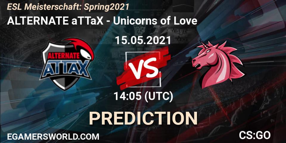 Pronósticos ALTERNATE aTTaX - Unicorns of Love. 15.05.2021 at 13:35. ESL Meisterschaft: Spring 2021 - Counter-Strike (CS2)