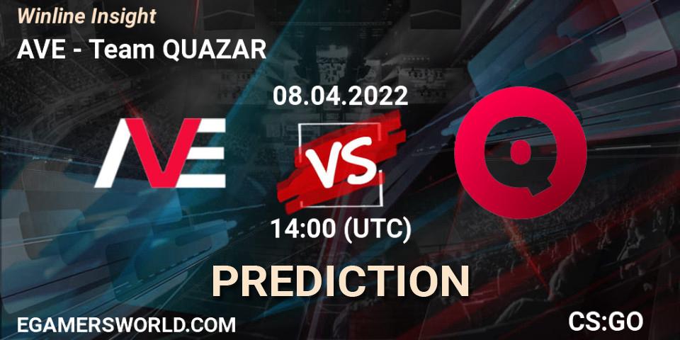 Pronósticos AVE - QUAZAR. 08.04.2022 at 14:00. Winline Insight - Counter-Strike (CS2)