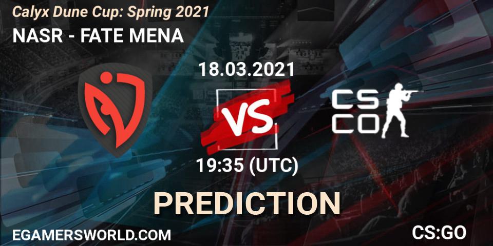 Pronósticos NASR - FATE MENA. 18.03.21. Calyx Dune Cup: Spring 2021 - CS2 (CS:GO)