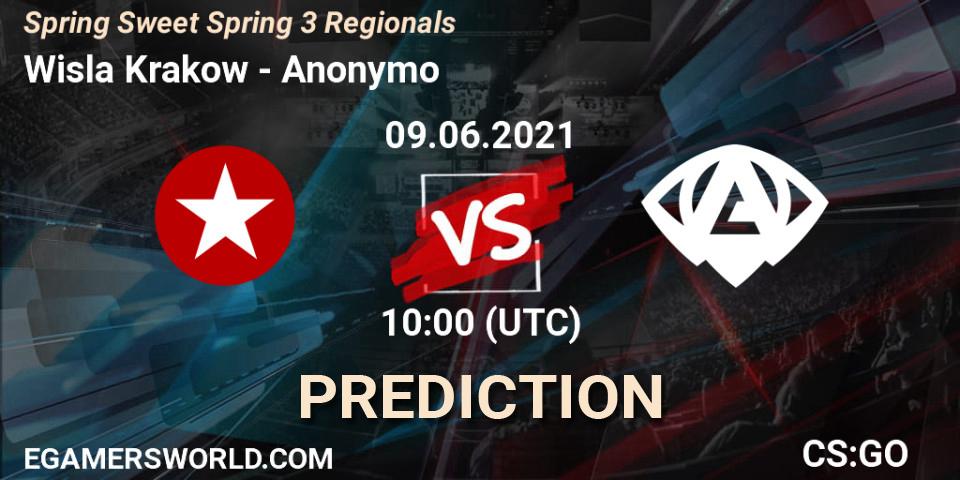 Pronósticos Wisla Krakow - Anonymo. 09.06.2021 at 10:00. Spring Sweet Spring 3 Regionals - Counter-Strike (CS2)